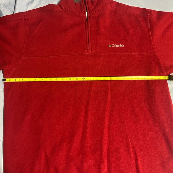 Columbia Red Turtleneck Sweater with Ribbed Cuffs - Picture 11 of 16